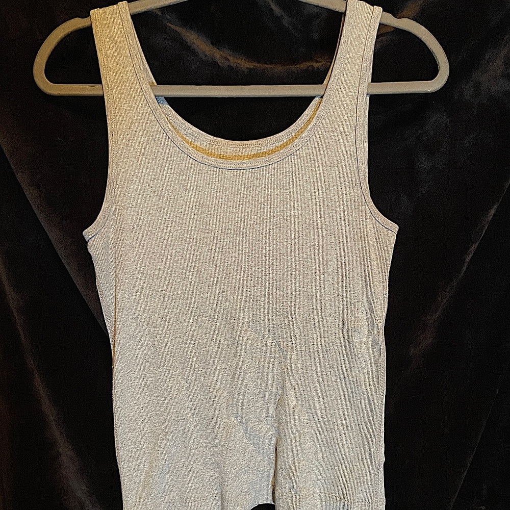 Three Dots Tank Top | Gray Tank Top